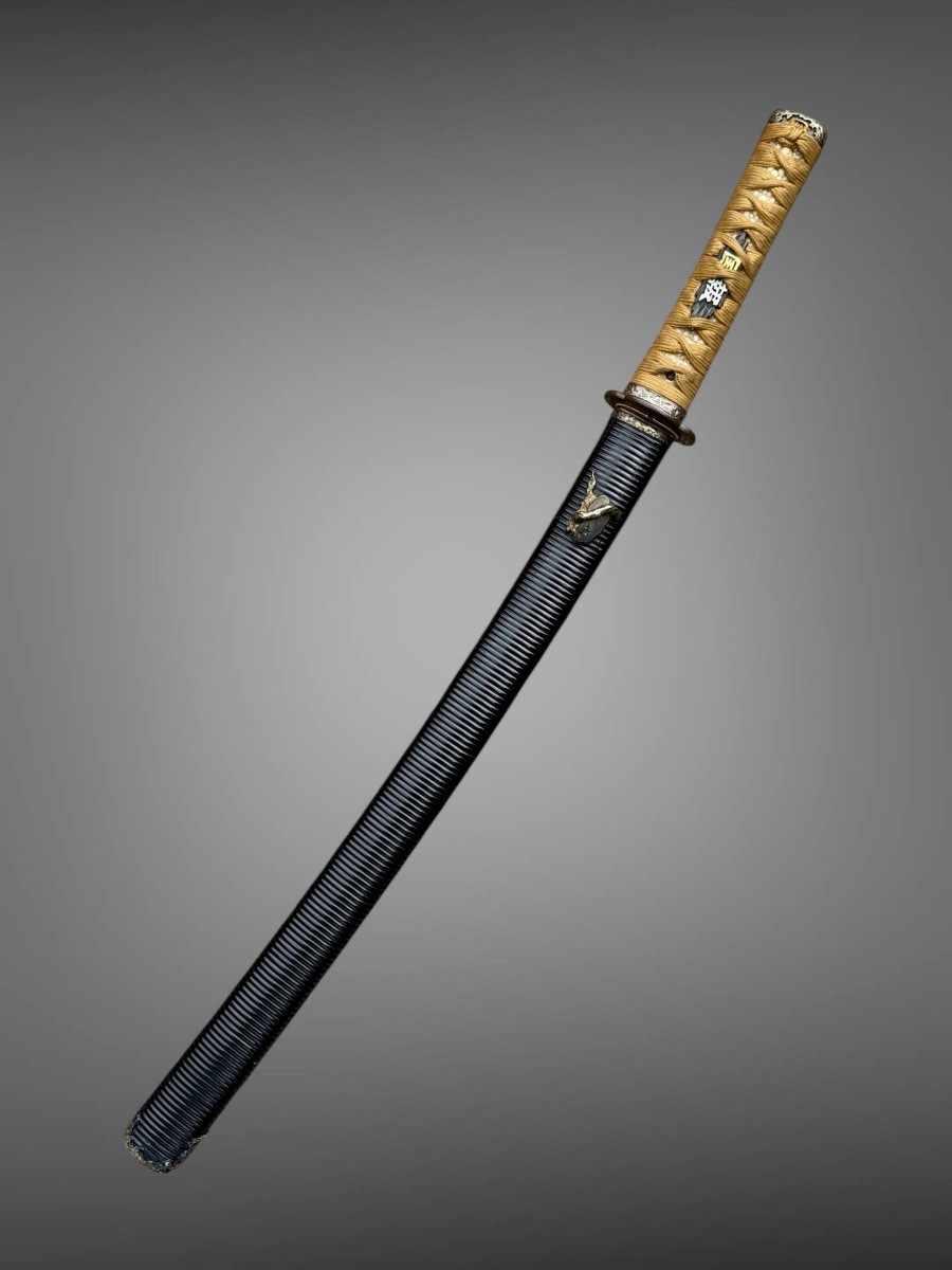 Japanese Wakizashi Sword Attributed To Fujiwara Munemishi, Nbthk Hozon Certificate - Late Edo. 