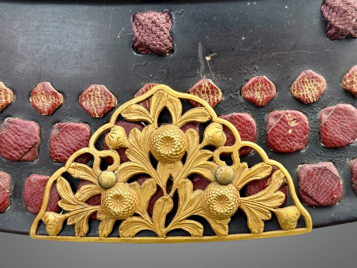 Kabuto Set Of 62 Blades + Mempo Tengu Of A Samurai From The Takeda Clan - Edo Period (1603-1868)-photo-4