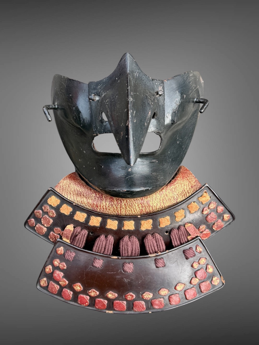 Kabuto Set Of 62 Blades + Mempo Tengu Of A Samurai From The Takeda Clan - Edo Period (1603-1868)-photo-7