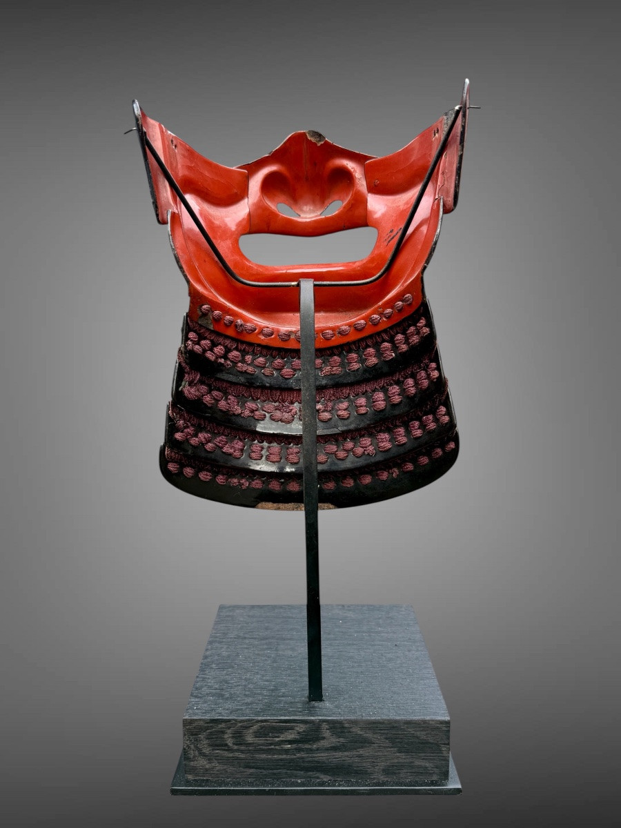 Half Samurai Mempo Mask - Edo Period (1603-1868).-photo-4