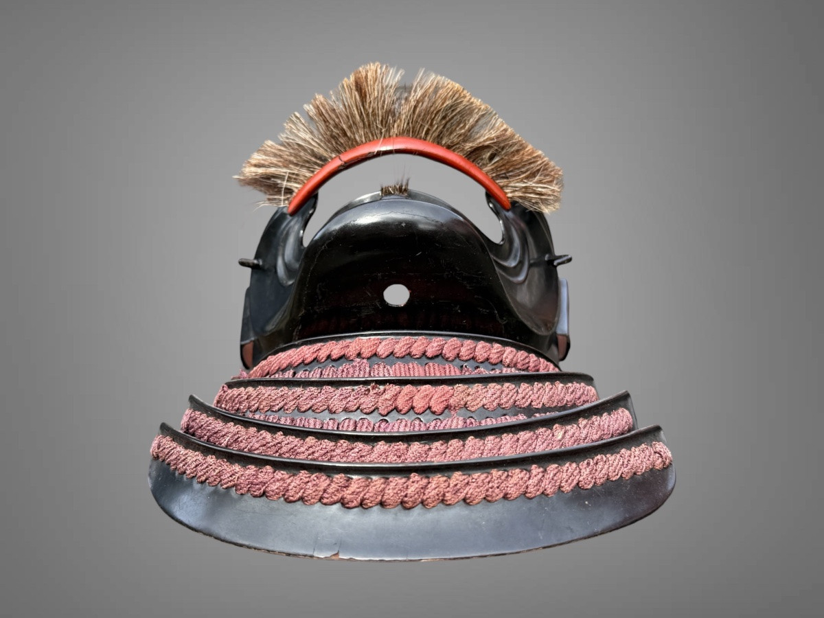 Half Samurai Mempo Mask - Edo Period (1603-1868).-photo-4
