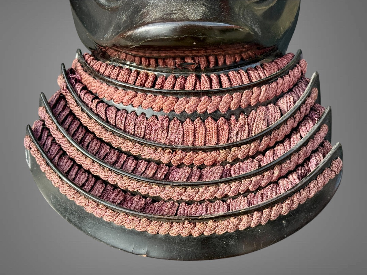 Half Samurai Mempo Mask - Edo Period (1603-1868).-photo-8