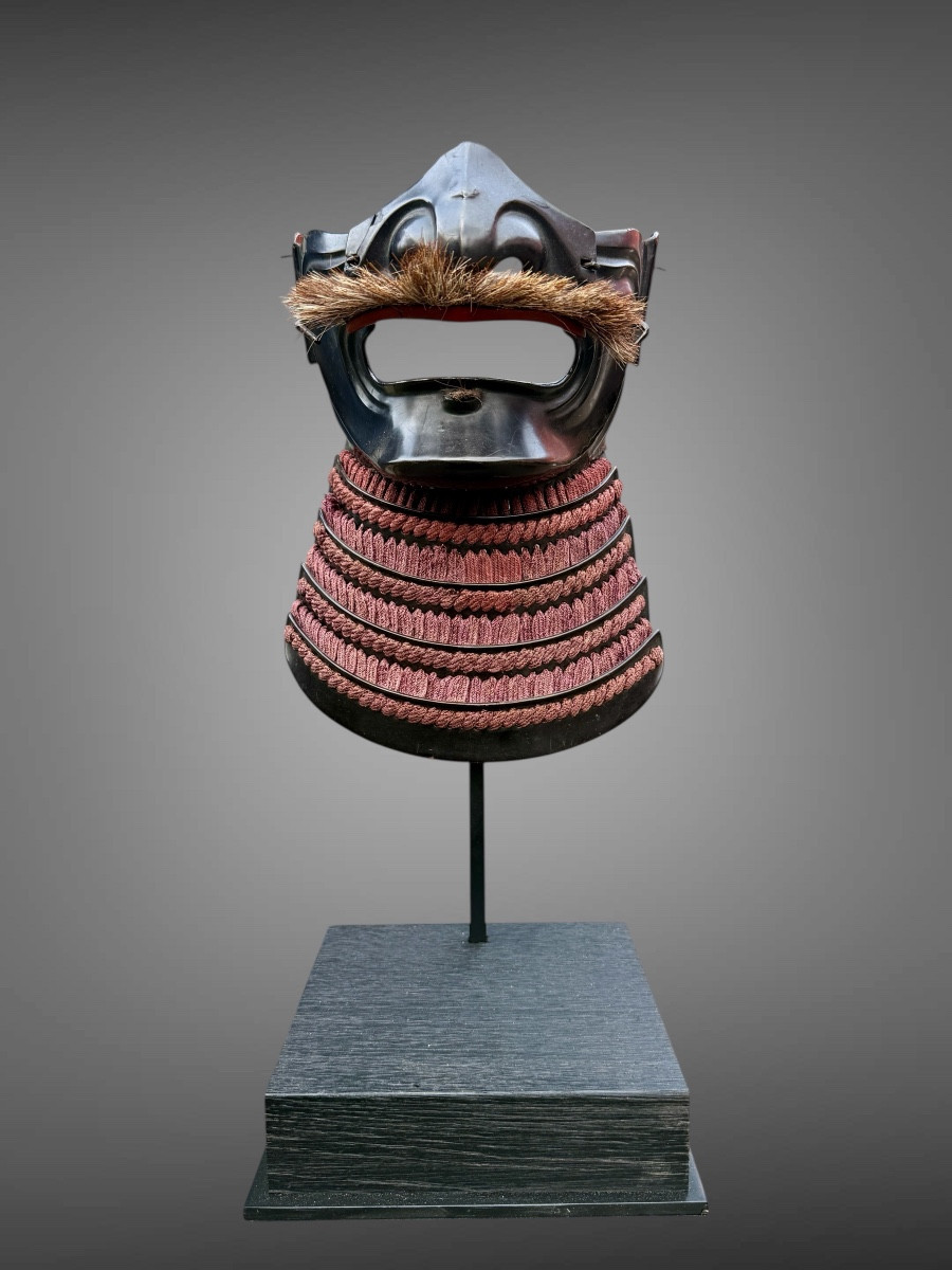 Half Samurai Mempo Mask - Edo Period (1603-1868).
