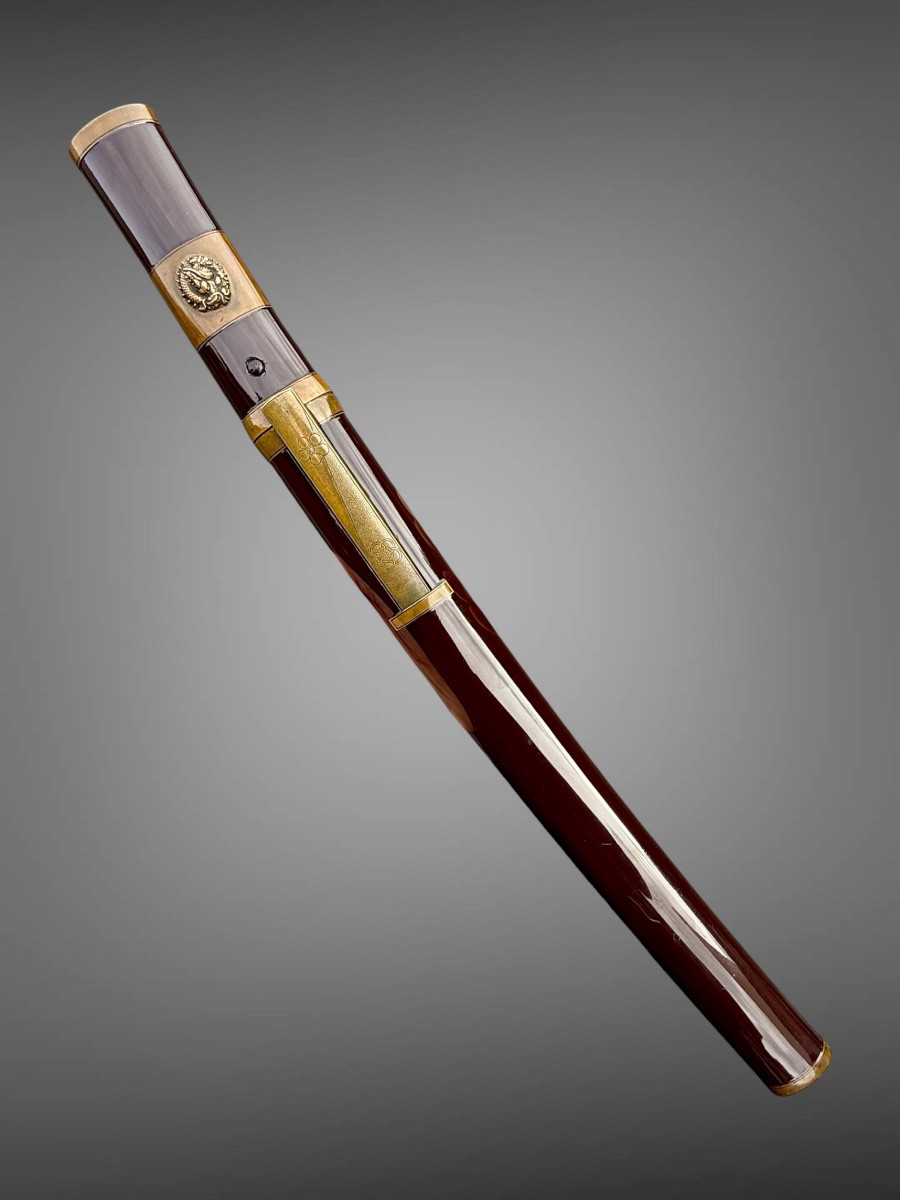 Tanto de samurai du clan Maeda , Certificats NBTHK pour la lame et le koshirae - Muromashi.