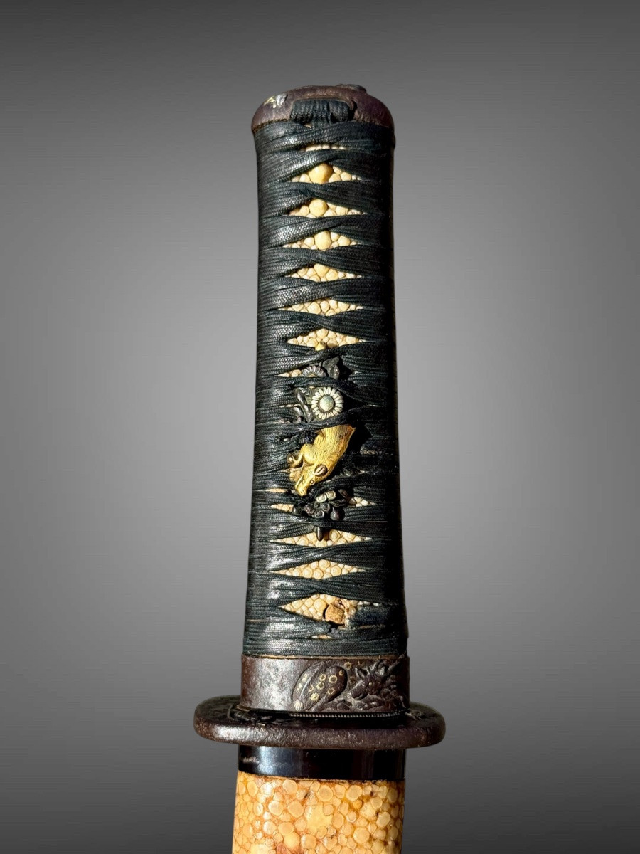 Samurai Tanto, Shagreen Saya - Edo Period (1603-1868).-photo-3