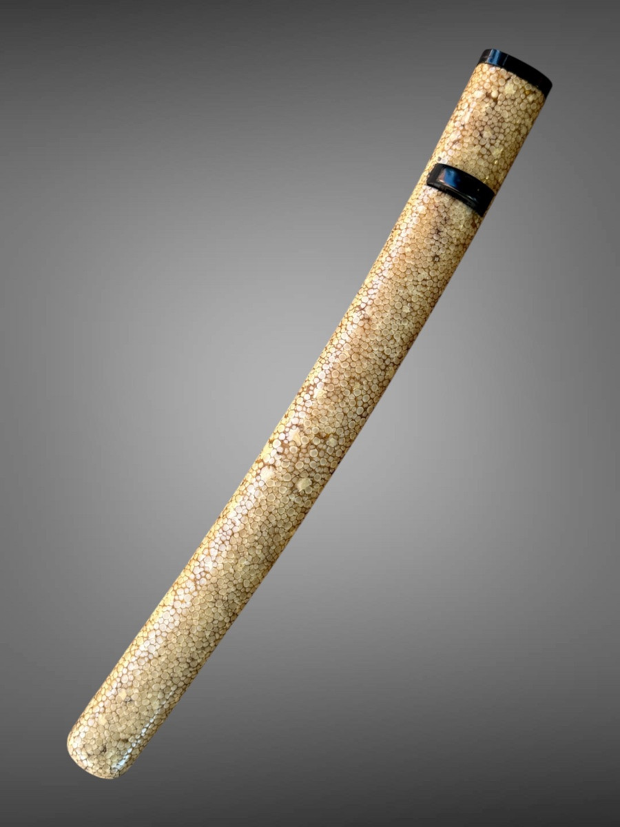 Samurai Tanto, Shagreen Saya - Edo Period (1603-1868).-photo-3