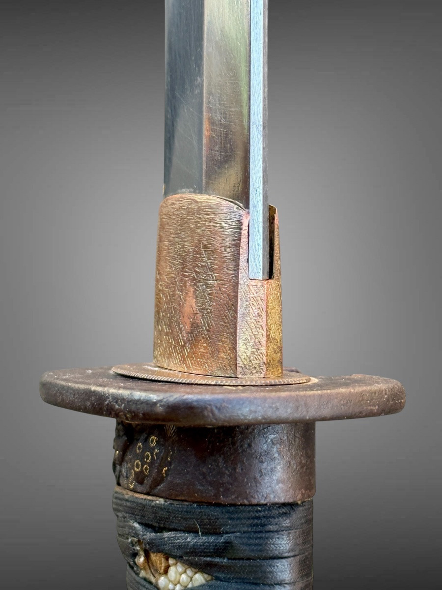 Samurai Tanto, Shagreen Saya - Edo Period (1603-1868).-photo-5