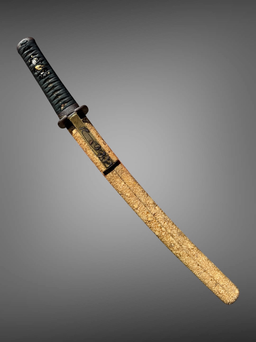 Samurai Tanto, Shagreen Saya - Edo Period (1603-1868).