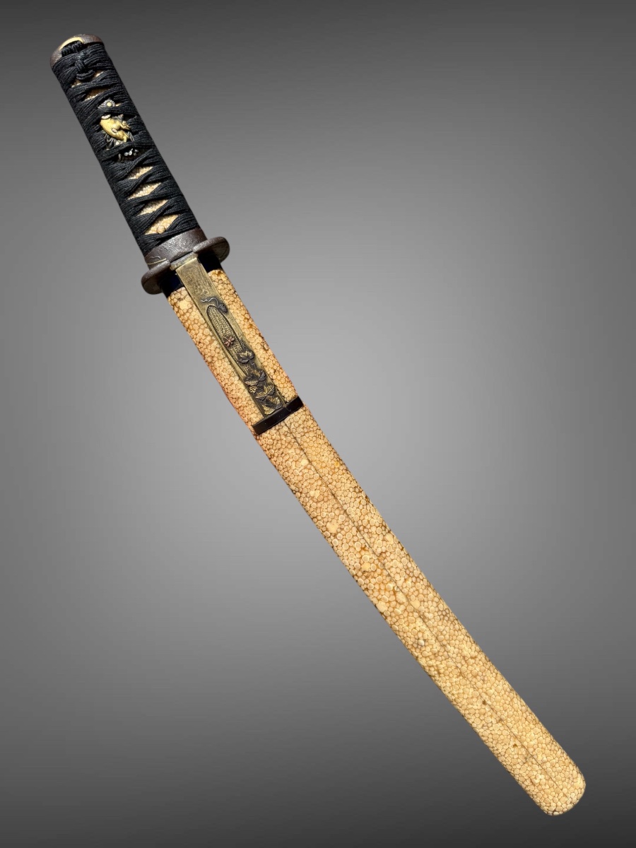 Samurai Tanto, Shagreen Saya - Edo Period (1603-1868).