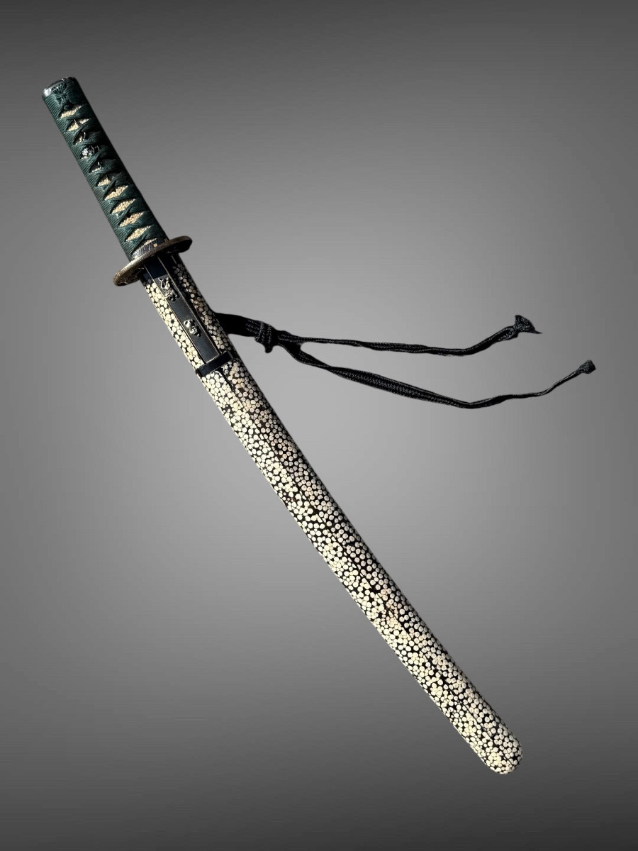 Sabre Japonais Wakizashi signé et daté, shirasaya et certificat NBTHK Hozon - Période Muromashi