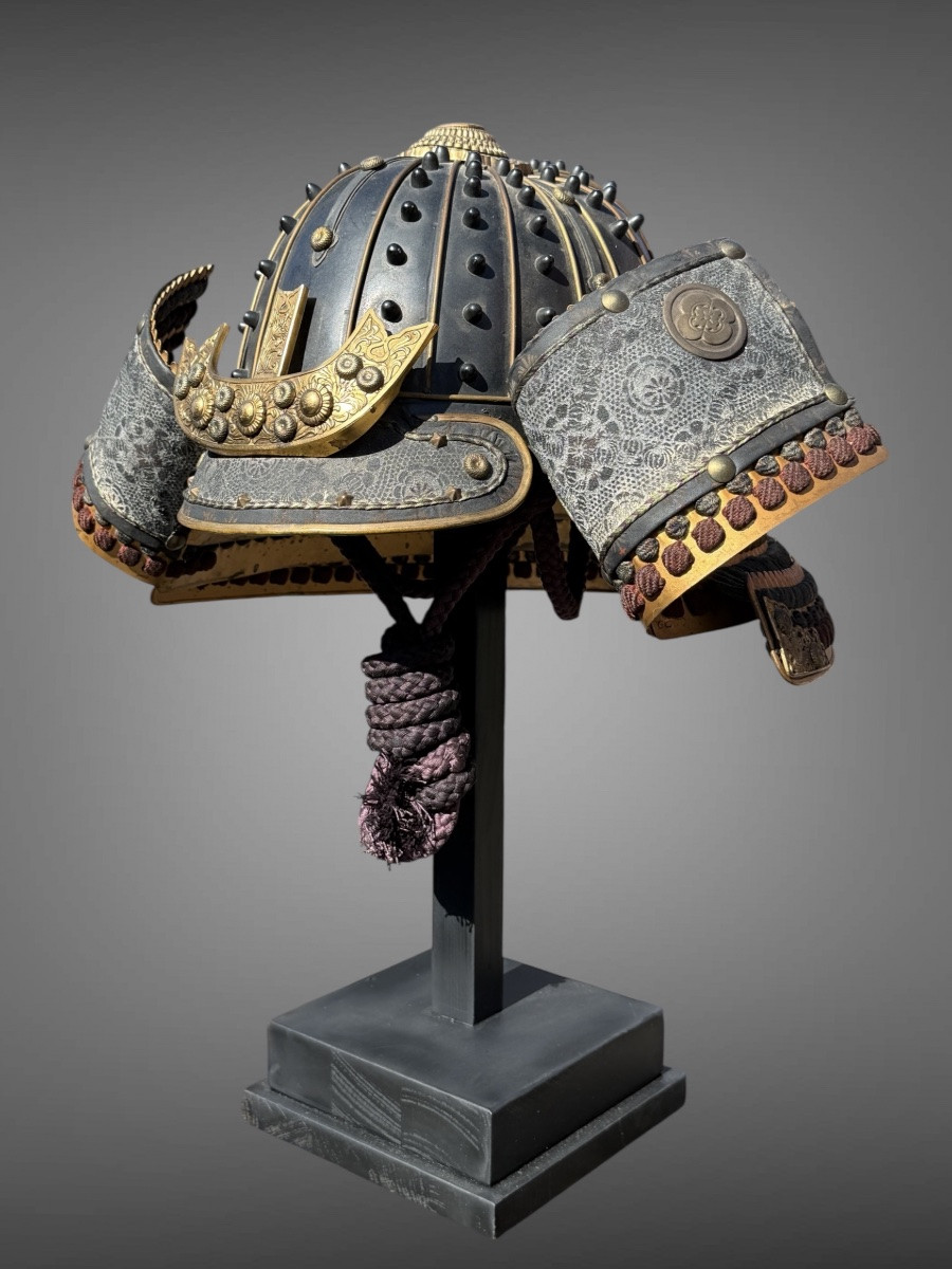 Samurai Kabuto Decorated With The Mon Of The Asakura Clan - Shōwa Period (1926-1989).-photo-2