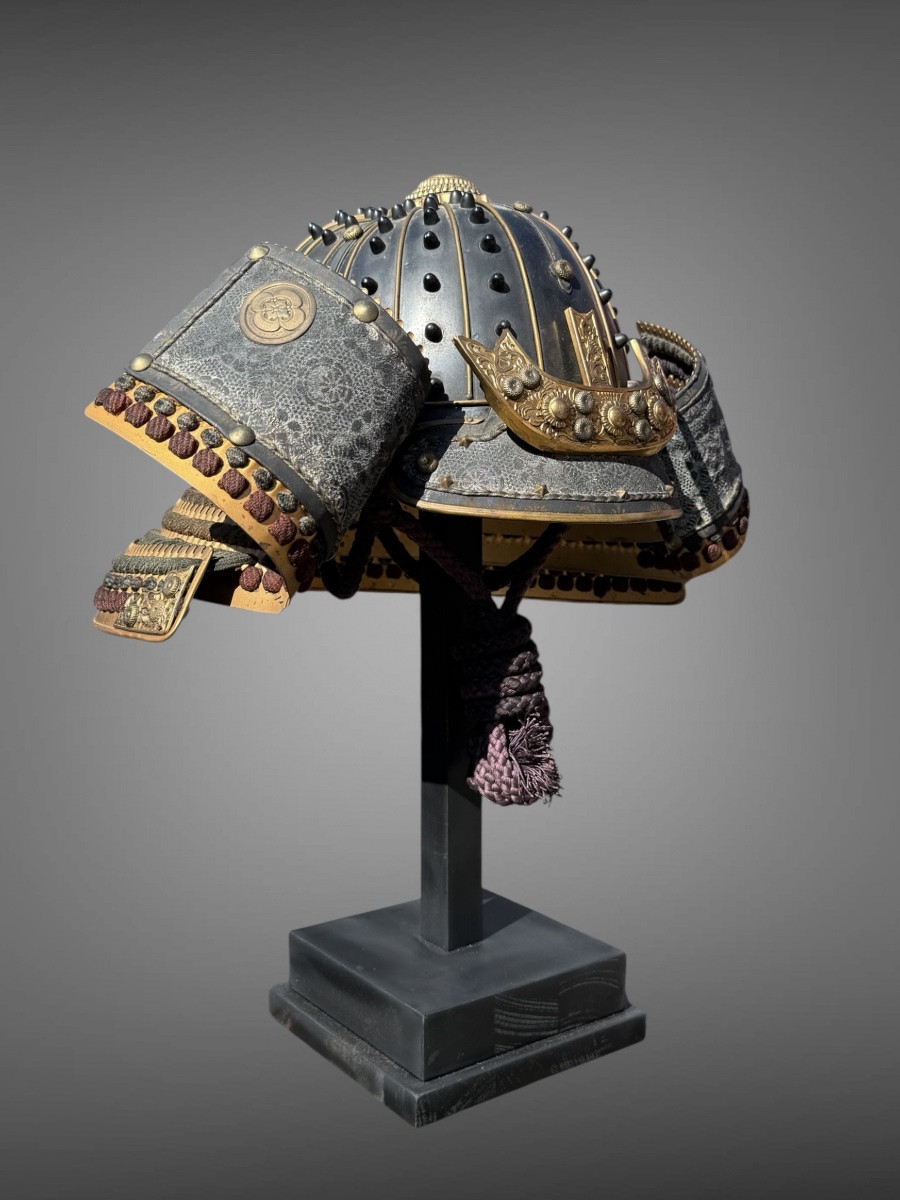 Samurai Kabuto Decorated With The Mon Of The Asakura Clan - Shōwa Period (1926-1989).-photo-1