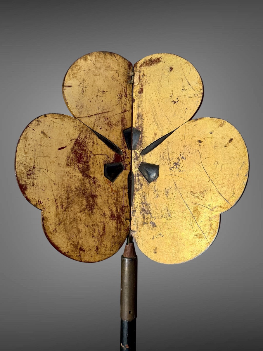 Element sommital de sashimono du clan Mimura - Période Edo (1603-1868).-photo-2