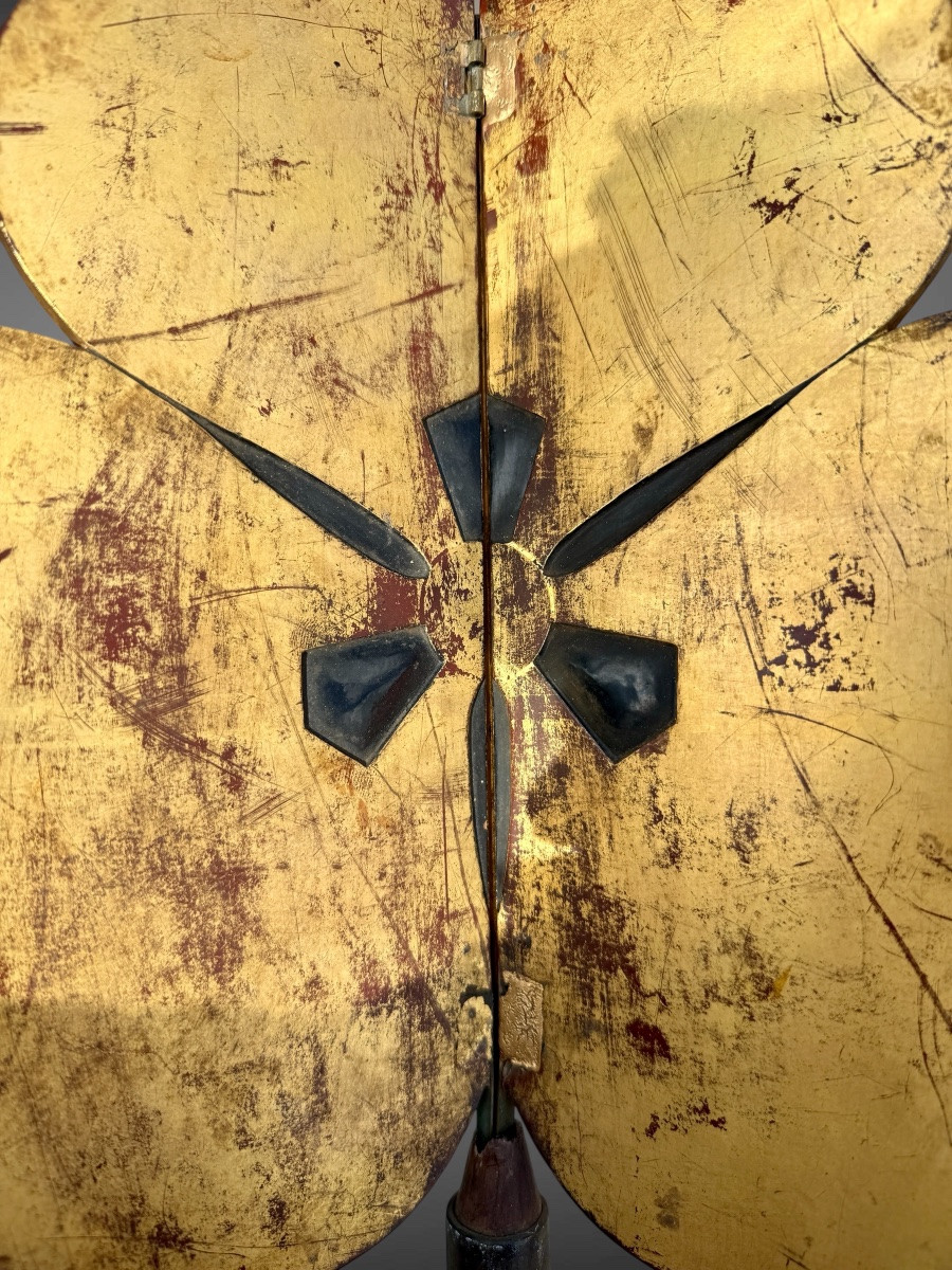 Element sommital de sashimono du clan Mimura - Période Edo (1603-1868).-photo-3