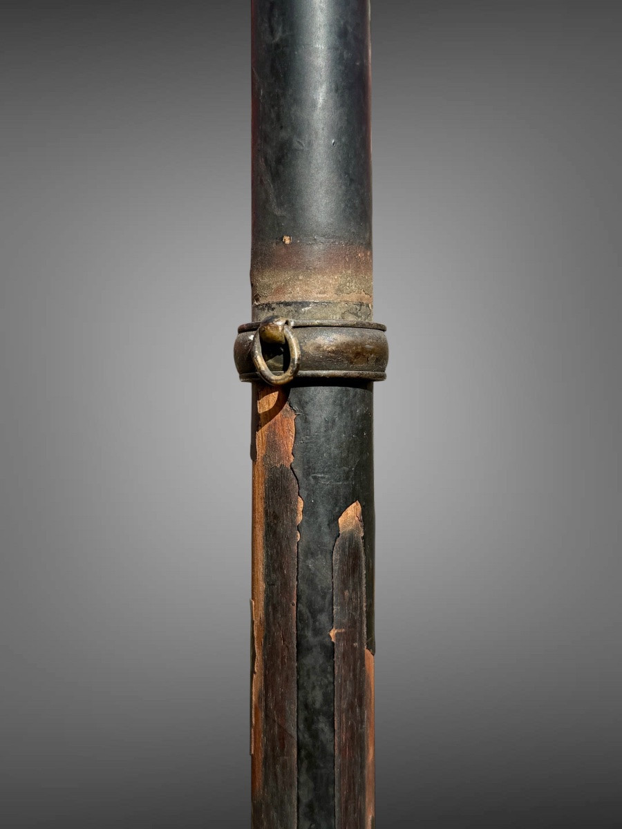 Element sommital de sashimono du clan Mimura - Période Edo (1603-1868).-photo-5