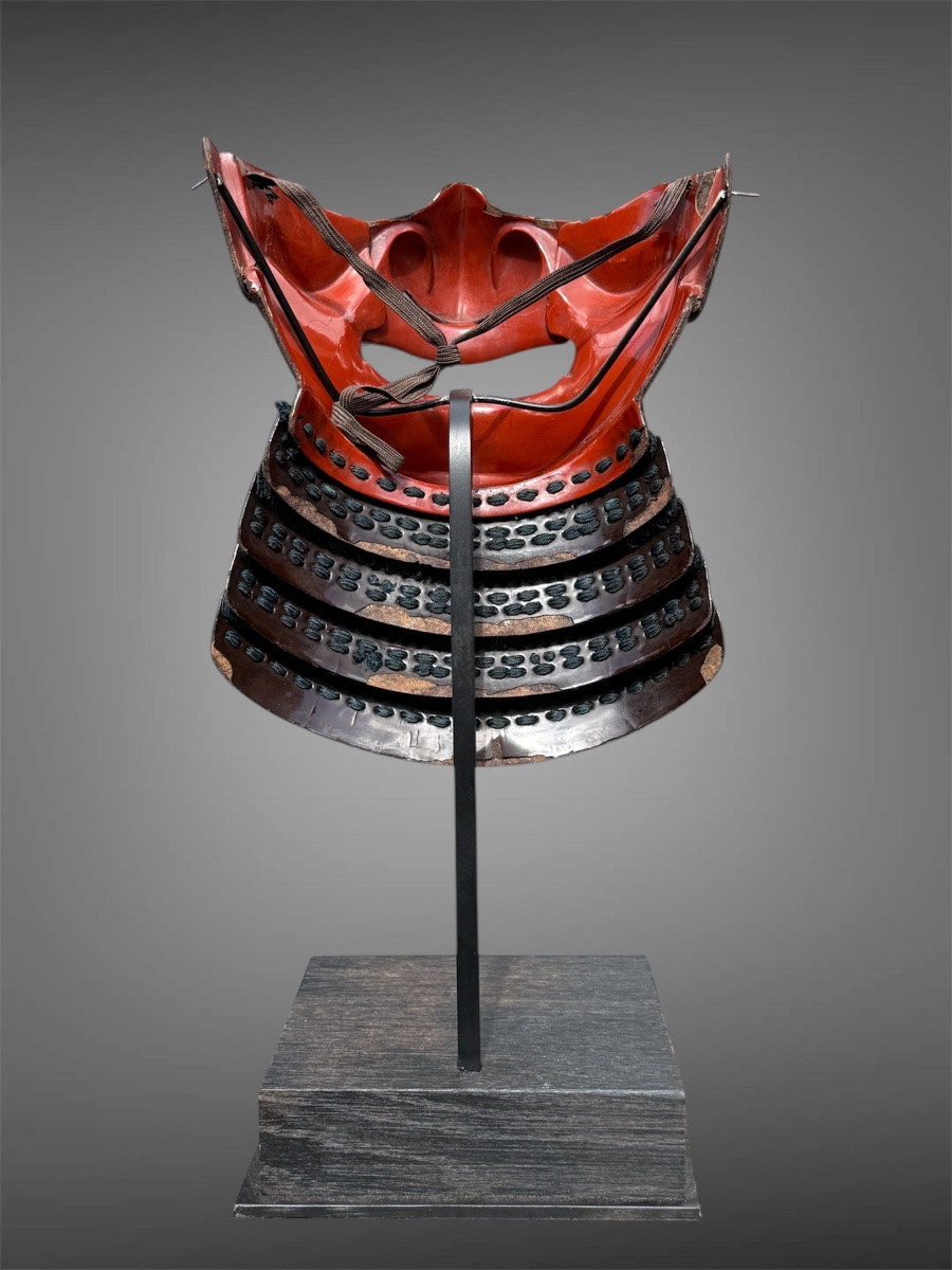 Mempo Samurai Half Mask - Edo Period (1603-1868).-photo-3