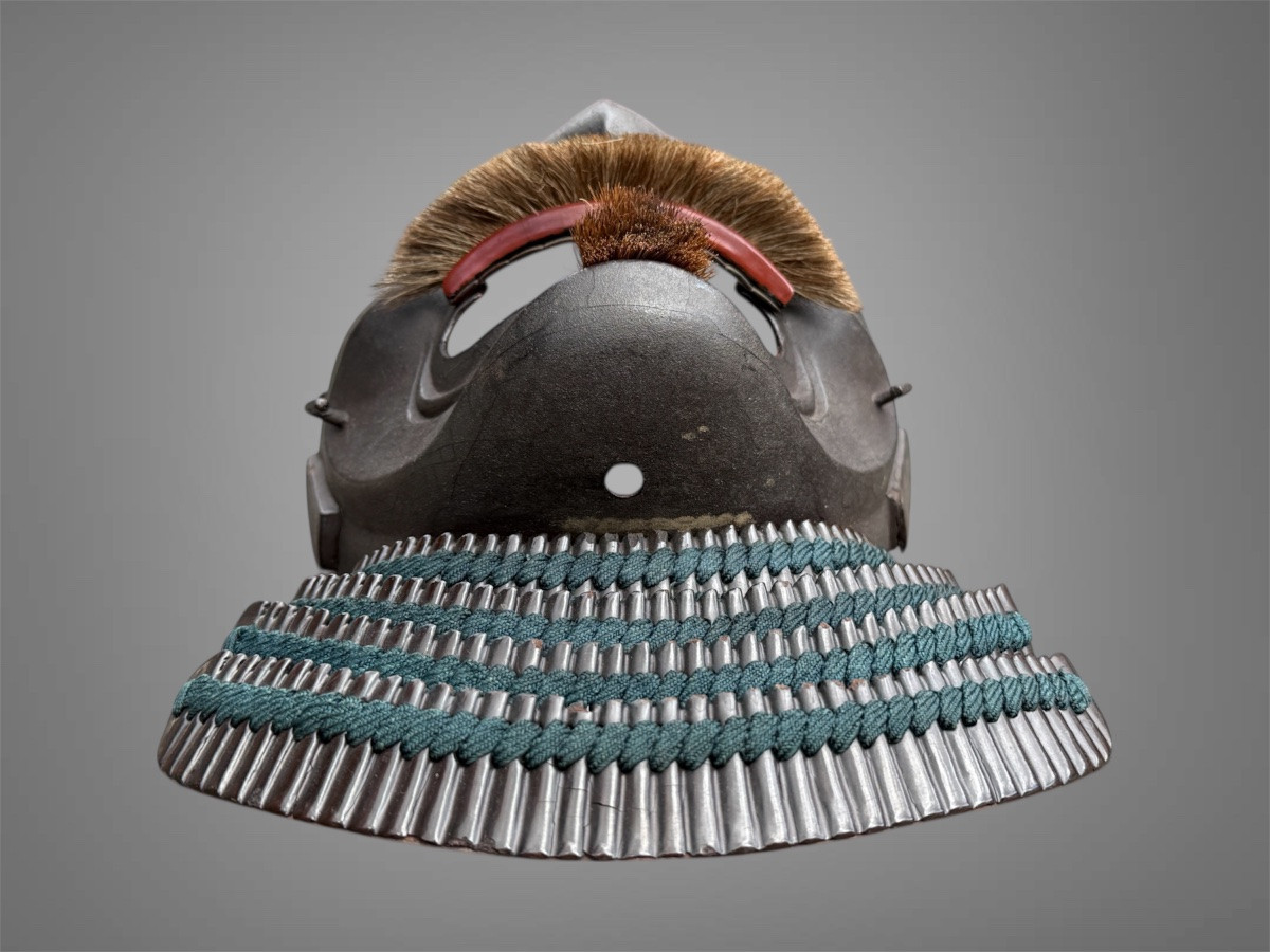 Mempo Samurai Half Mask - Edo Period (1603-1868).-photo-2