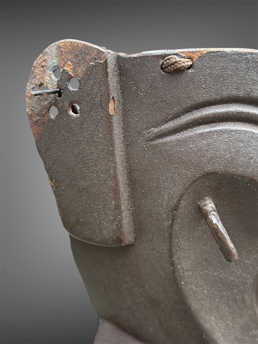 Mempo Samurai Half Mask - Edo Period (1603-1868).-photo-4