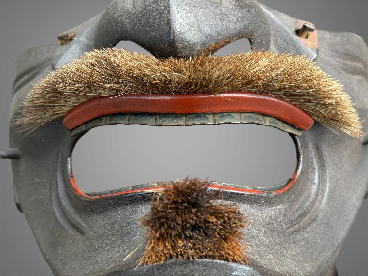 Mempo Samurai Half Mask - Edo Period (1603-1868).-photo-5