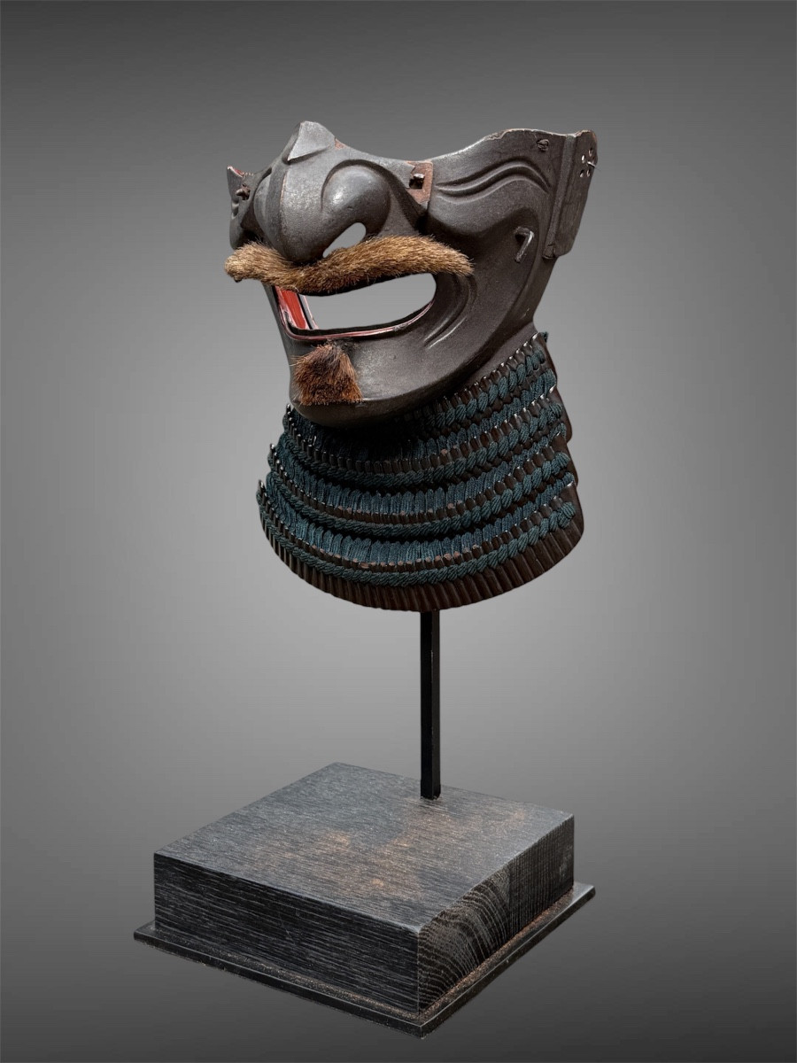 Mempo Samurai Half Mask - Edo Period (1603-1868).