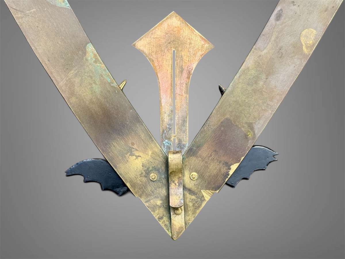 Large Maedate Decorated With An Oni Head - Edo Period (1603 - 1868).-photo-1