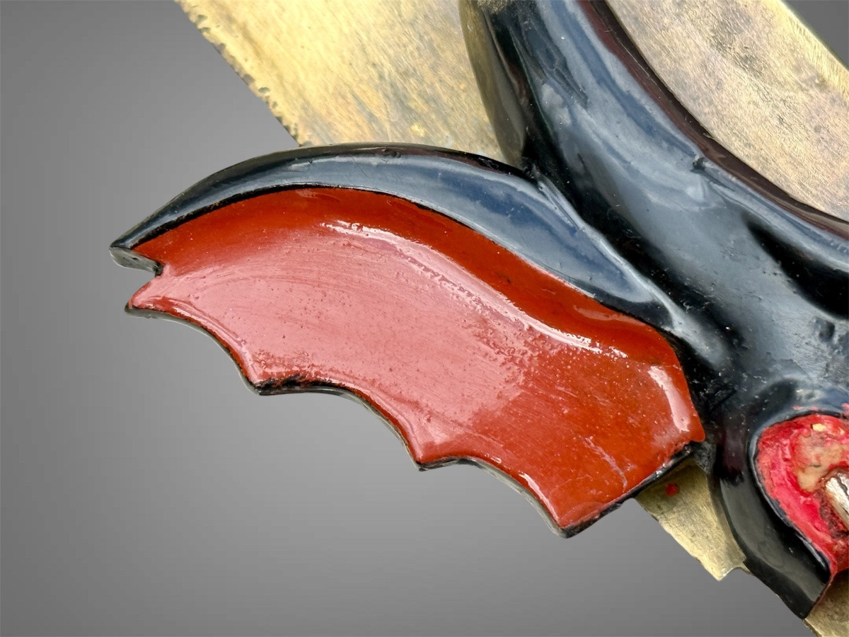 Large Maedate Decorated With An Oni Head - Edo Period (1603 - 1868).-photo-3