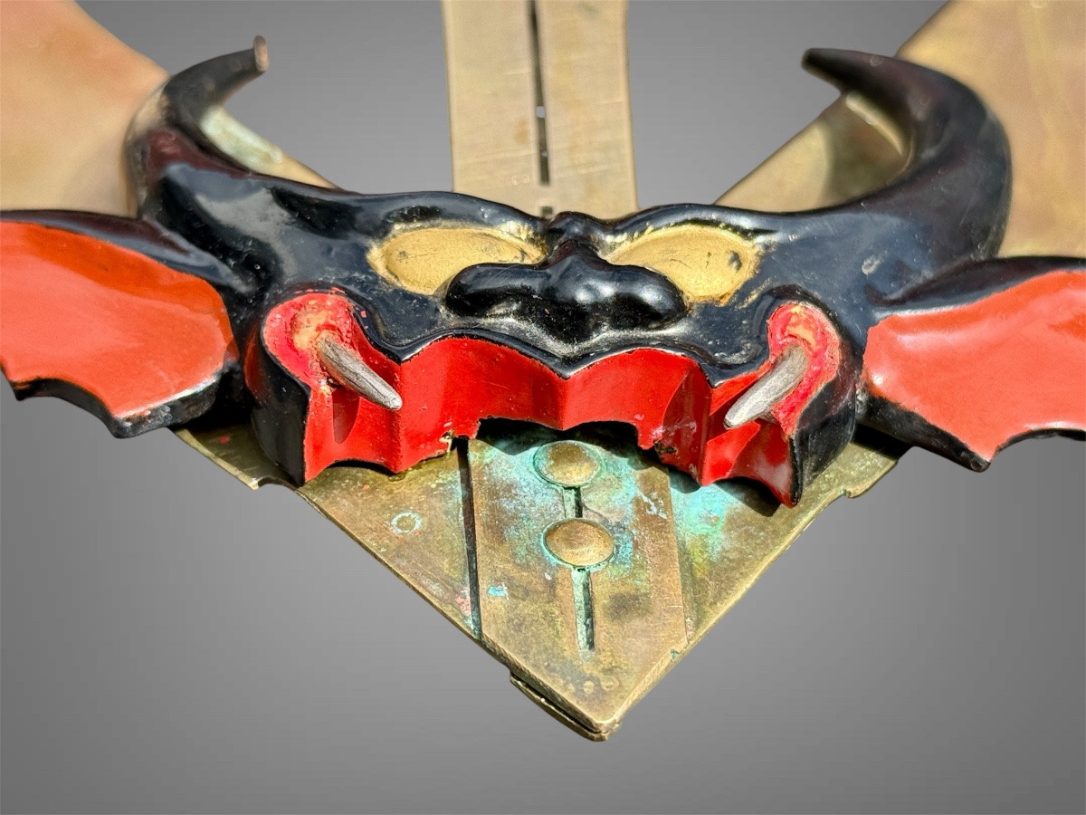 Large Maedate Decorated With An Oni Head - Edo Period (1603 - 1868).-photo-5