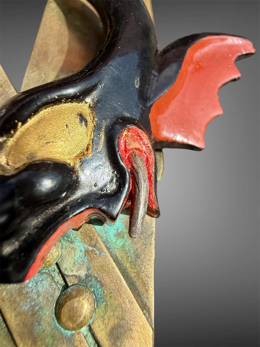 Large Maedate Decorated With An Oni Head - Edo Period (1603 - 1868).-photo-6