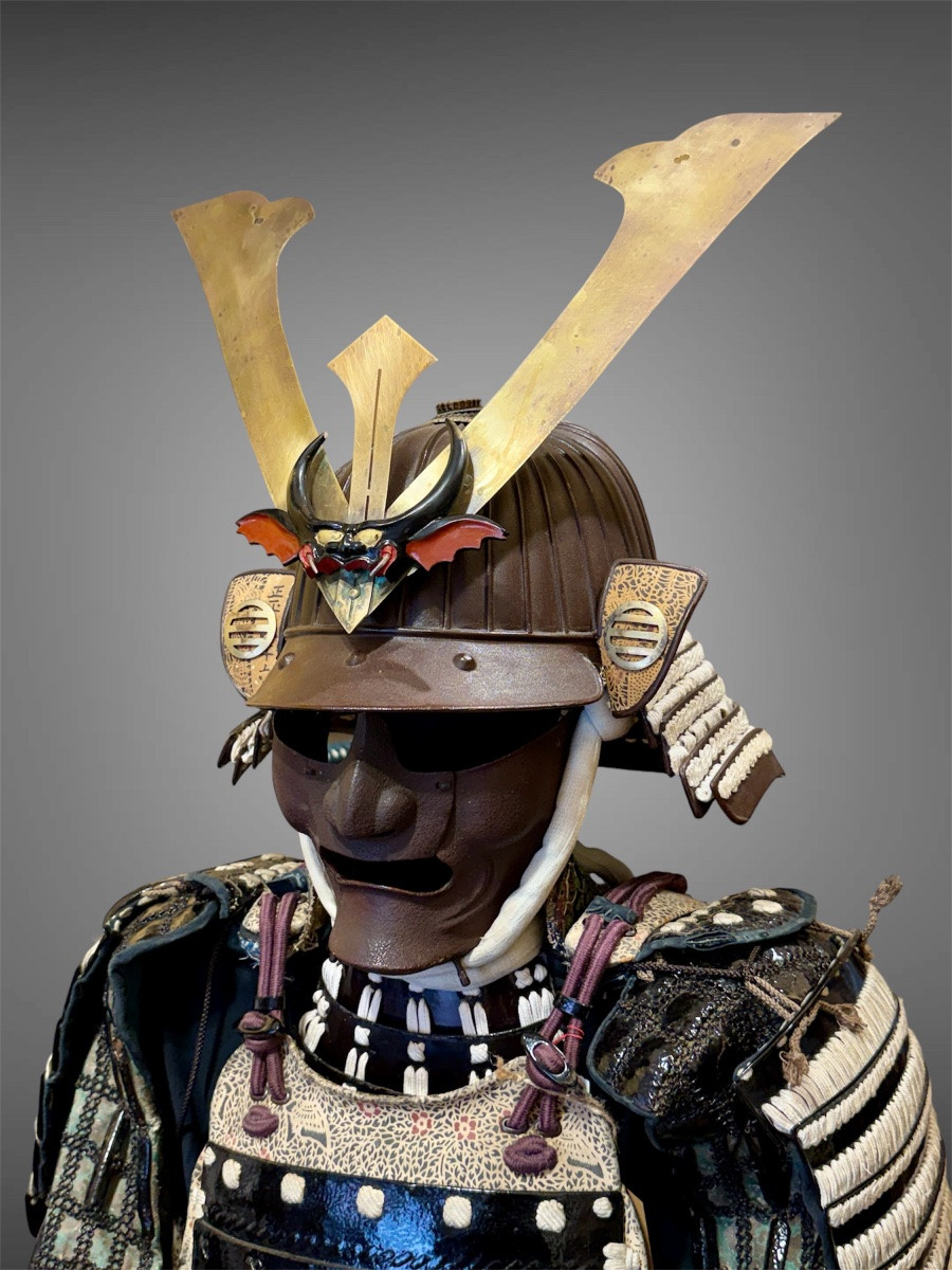 Large Maedate Decorated With An Oni Head - Edo Period (1603 - 1868).-photo-7