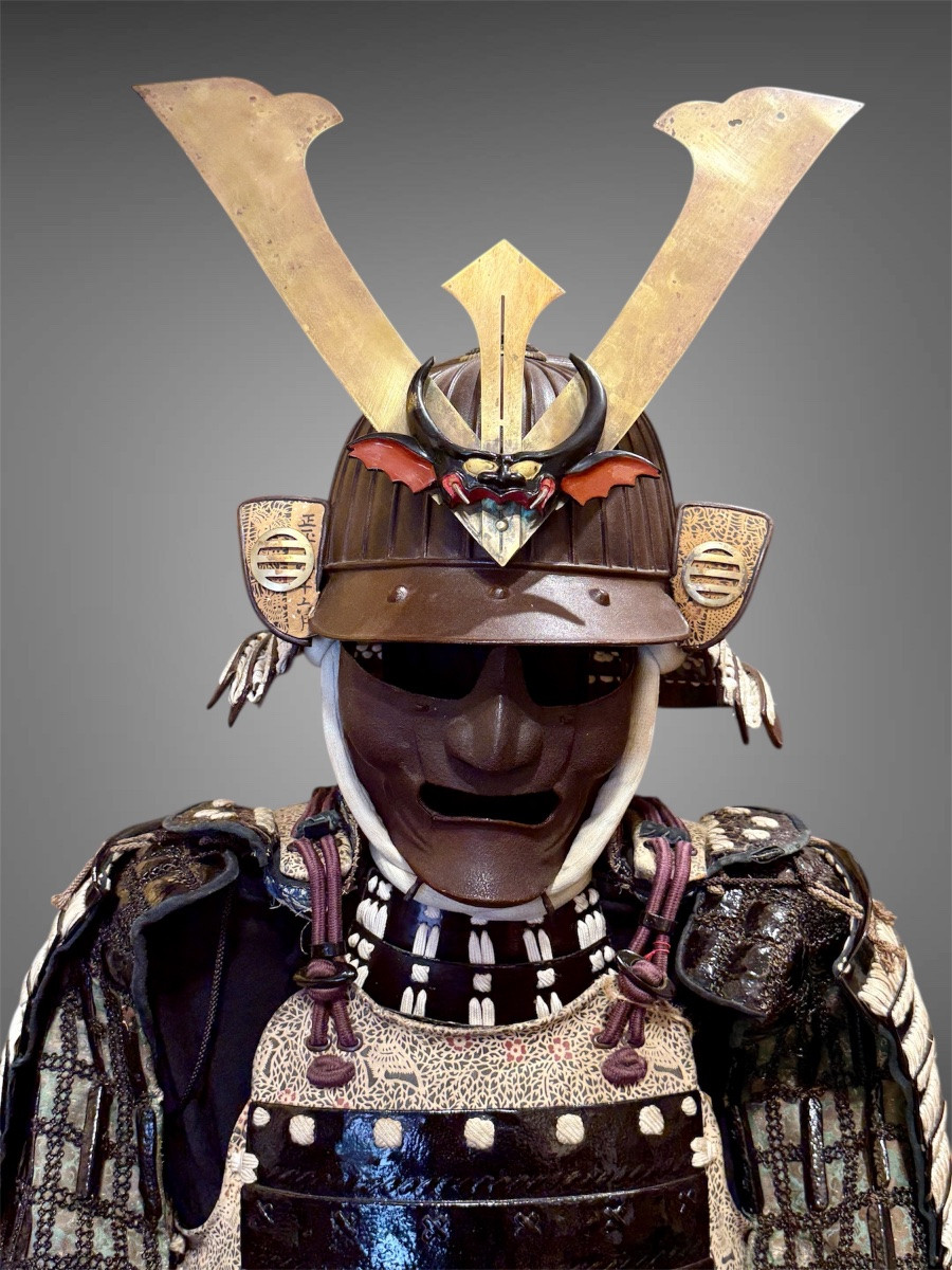 Large Maedate Decorated With An Oni Head - Edo Period (1603 - 1868).-photo-8