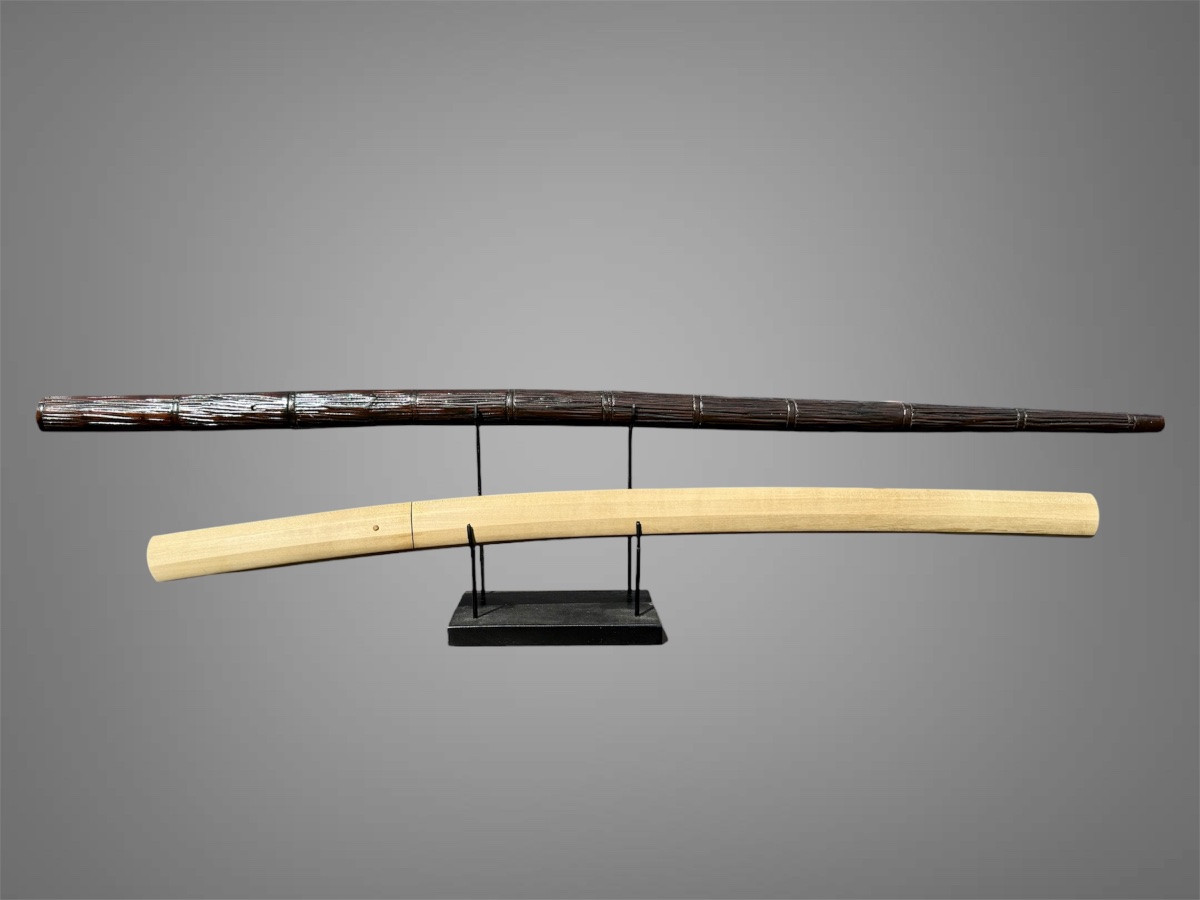 “shikomi-zue” - Wakizashi Concealed In A Cane, Mounted In Shirasaya - Kabun Era (c. 1661-1673).-photo-2