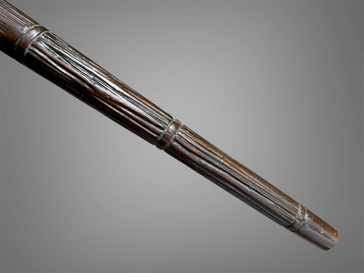 “shikomi-zue” - Wakizashi Concealed In A Cane, Mounted In Shirasaya - Kabun Era (c. 1661-1673).-photo-1