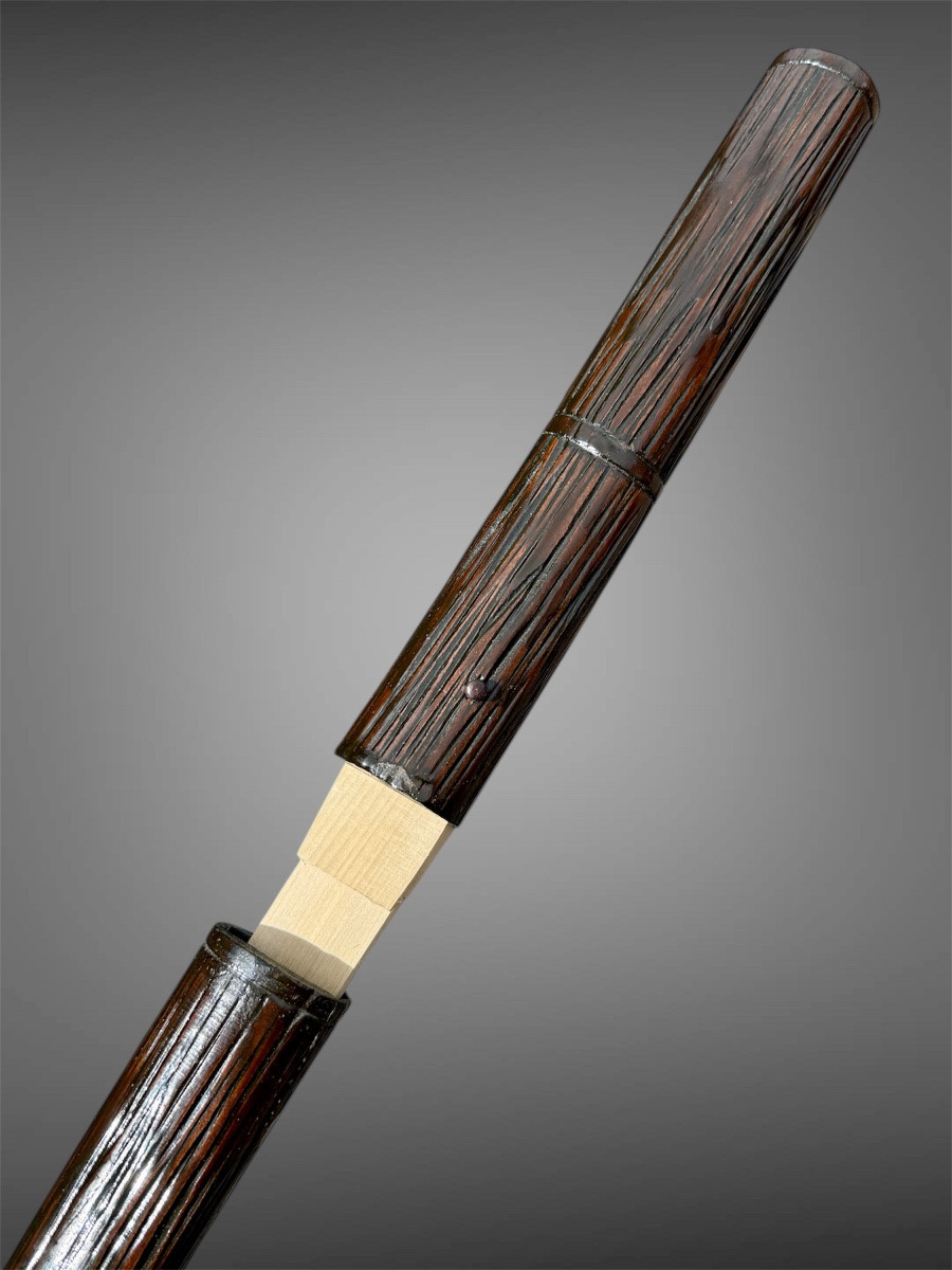 “shikomi-zue” - Wakizashi Concealed In A Cane, Mounted In Shirasaya - Kabun Era (c. 1661-1673).-photo-2