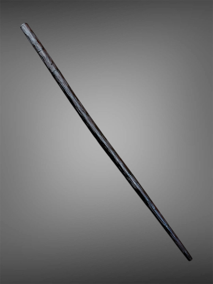 “shikomi-zue” - Wakizashi Concealed In A Cane, Mounted In Shirasaya - Kabun Era (c. 1661-1673).