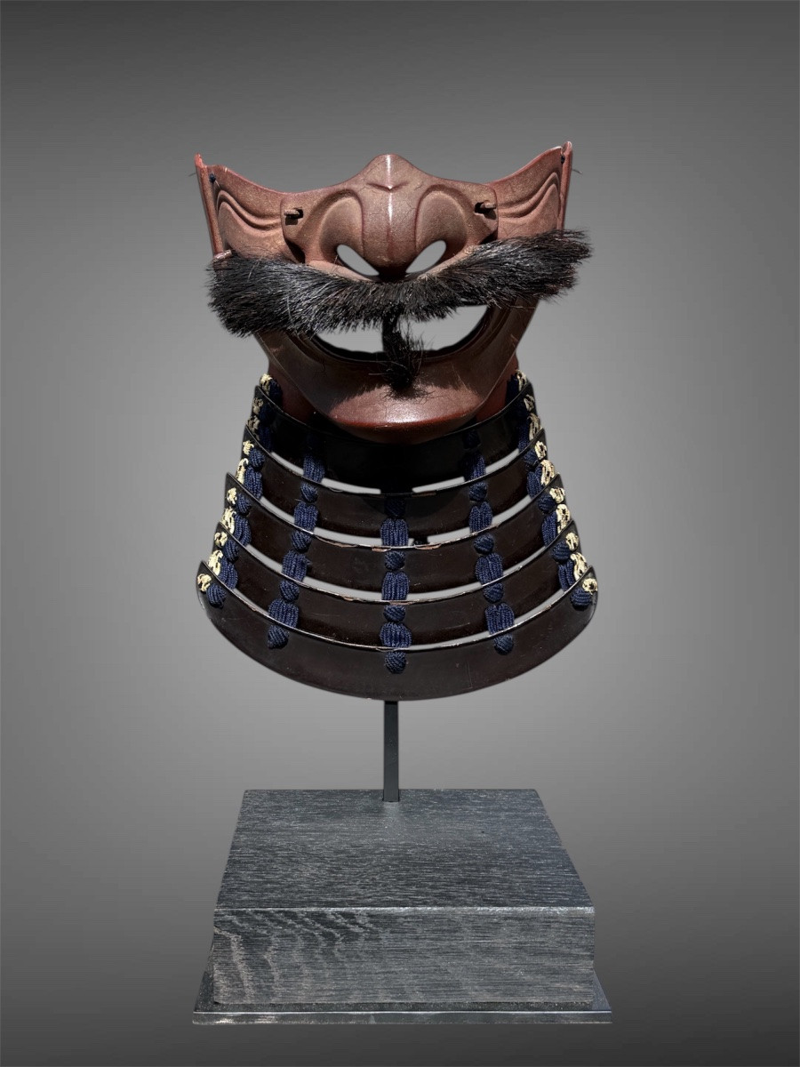 Mempo Samurai Half Mask - Edo Period (1603-1868).-photo-2