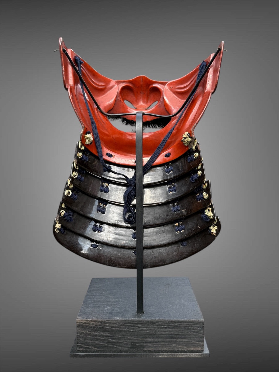 Mempo Samurai Half Mask - Edo Period (1603-1868).-photo-3