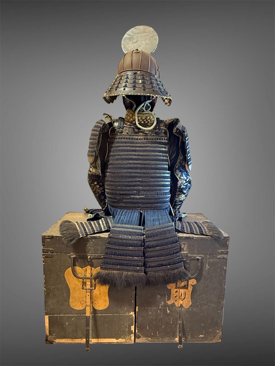 Complete Okudaira Clan Samurai Armor - Edo Period (1603-1868).-photo-3