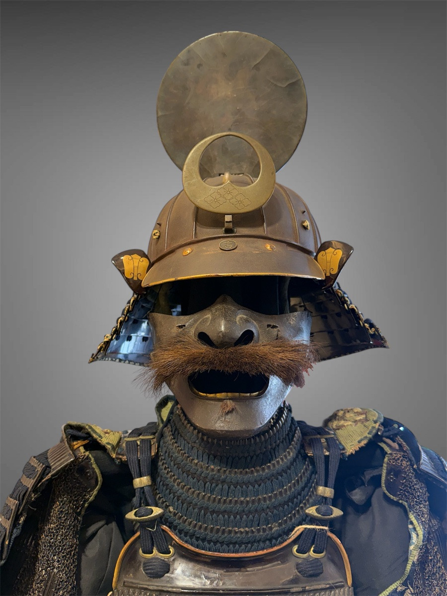 Complete Okudaira Clan Samurai Armor - Edo Period (1603-1868).-photo-1