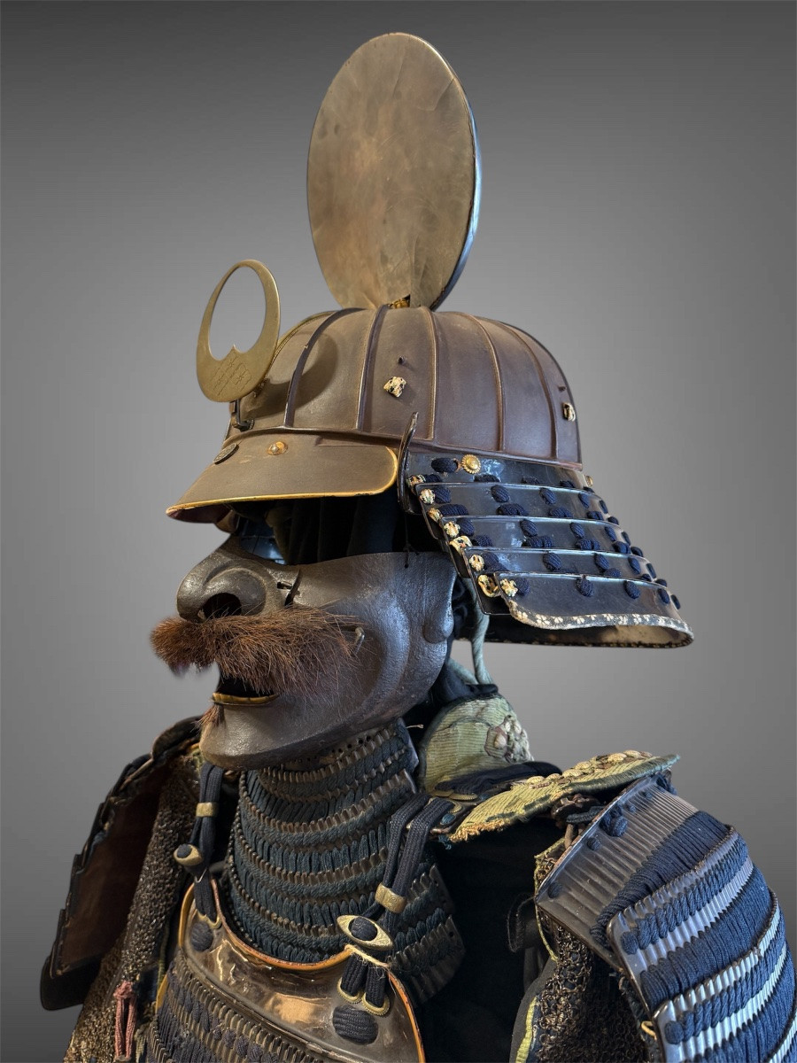 Complete Okudaira Clan Samurai Armor - Edo Period (1603-1868).-photo-2