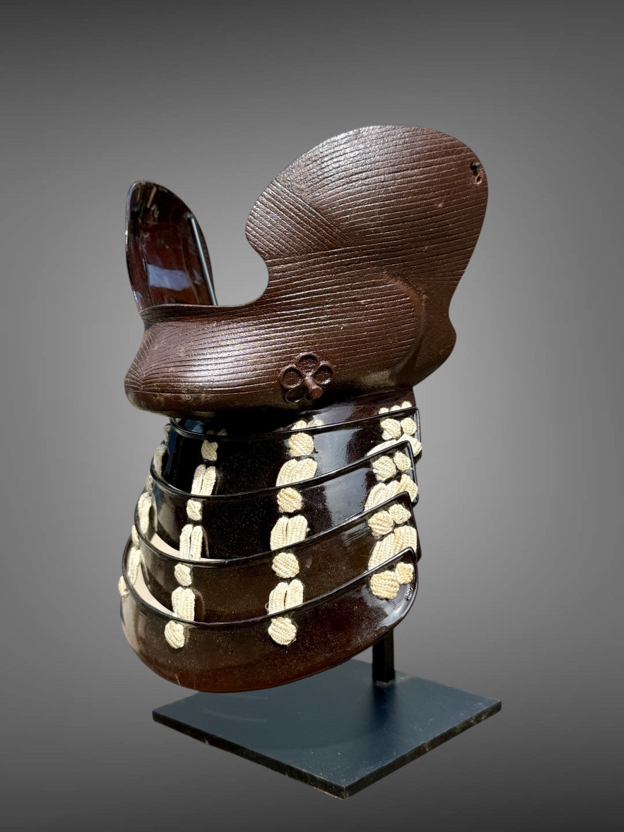 Demi Masque De Samuraï Hampo - Période Edo (1603-1868).-photo-4