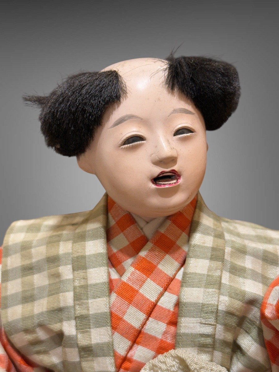 Musha Ningyô Doll Featuring A Samurai On Horseback And His Squire - Showa Period (1926-1989).-photo-7