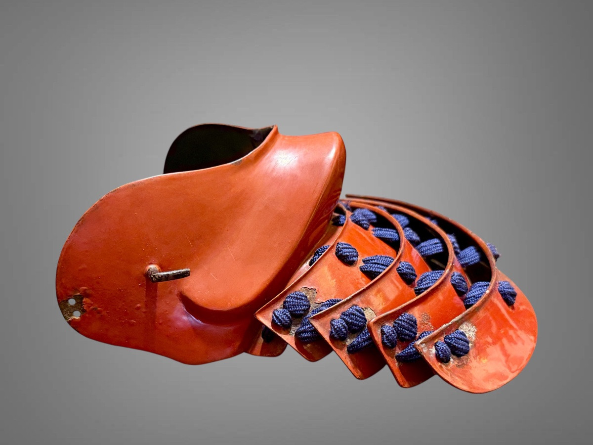 Hampo Samurai Half Mask - Edo Period (1603-1868).-photo-2