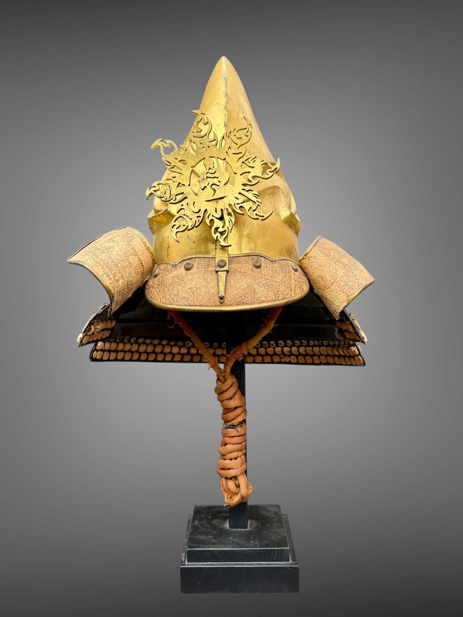 Eboshi Kawari Kabuto With Hozon Shiryo Certificate - Late Edo Period (1603-1868).-photo-3