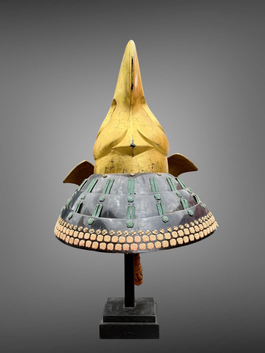 Eboshi Kawari Kabuto With Hozon Shiryo Certificate - Late Edo Period (1603-1868).-photo-4