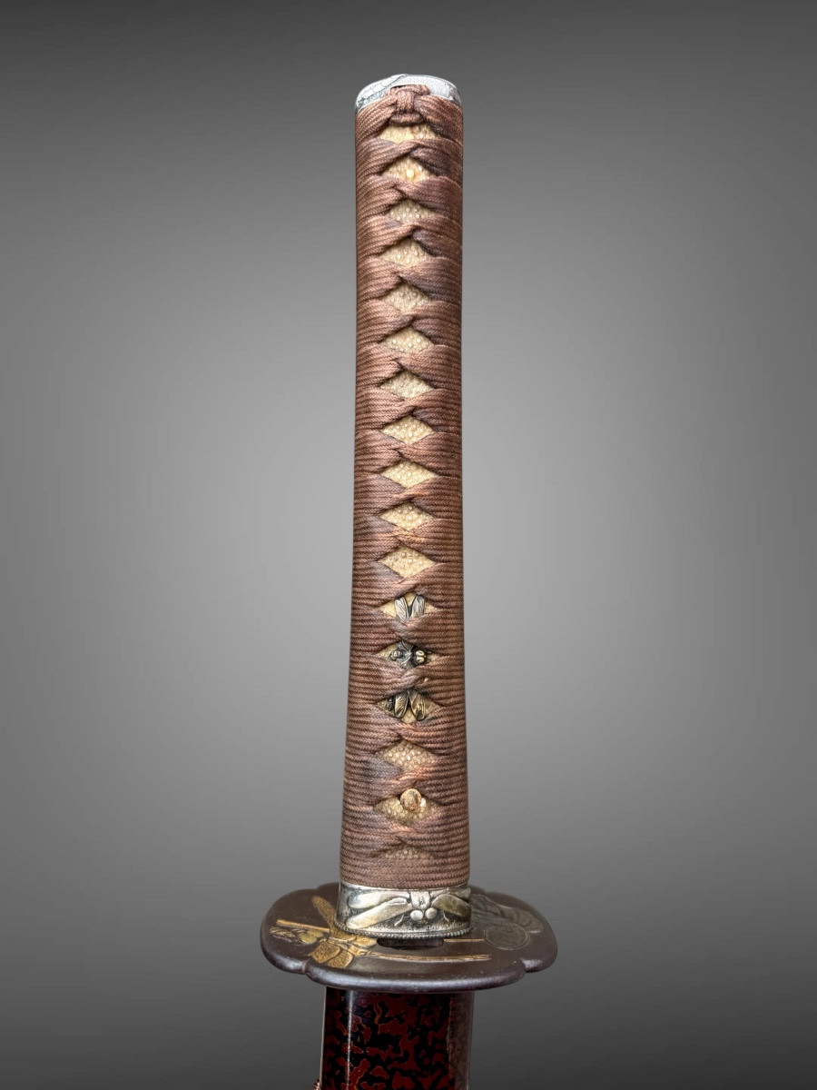 Sabre Japonais Katana signé de Ryuginsai Hirotsuna, daté 1863 - Certificat NBTHK Hozon.-photo-3