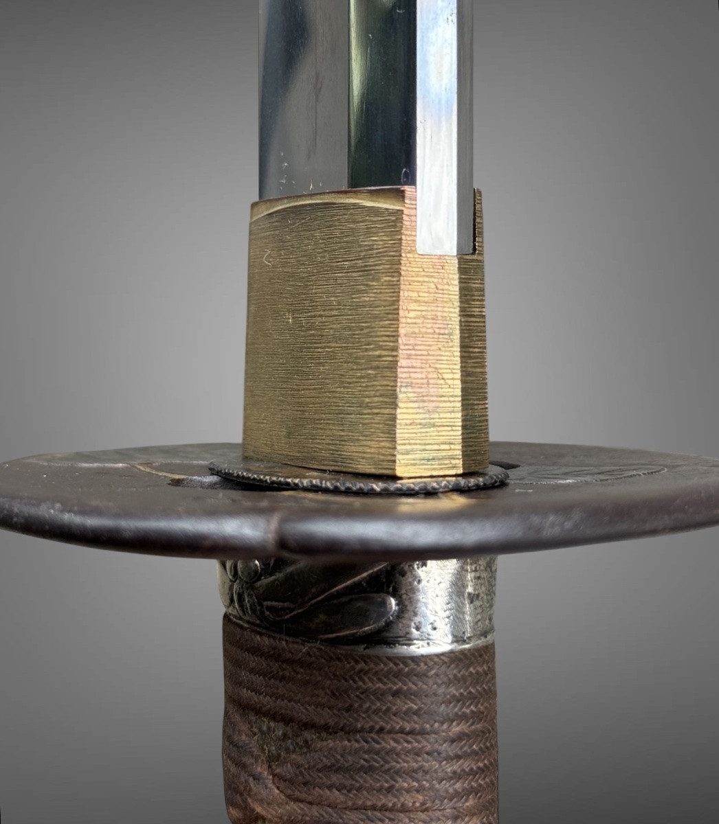 Sabre Japonais Katana signé de Ryuginsai Hirotsuna, daté 1863 - Certificat NBTHK Hozon.-photo-3