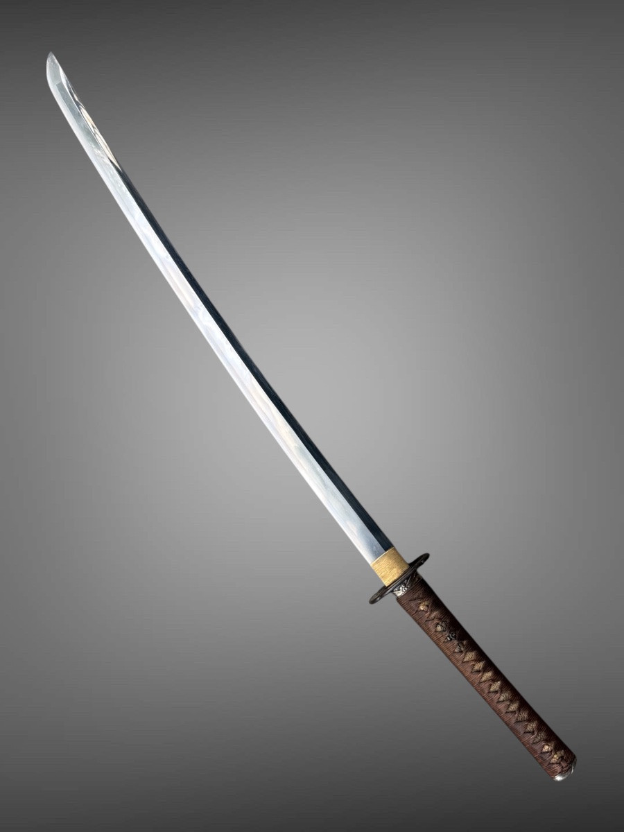 Sabre Japonais Katana signé de Ryuginsai Hirotsuna, daté 1863 - Certificat NBTHK Hozon.-photo-4
