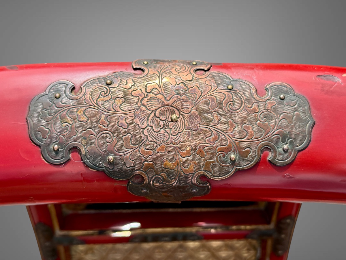 Temple Folding Armchair - Meiji Period (1868-1912).-photo-3