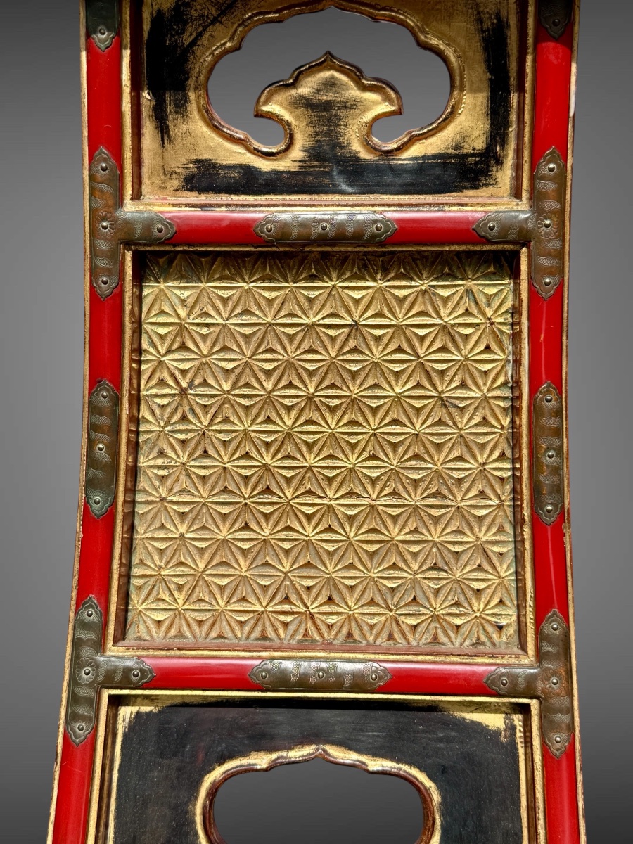 Temple Folding Armchair - Meiji Period (1868-1912).-photo-5