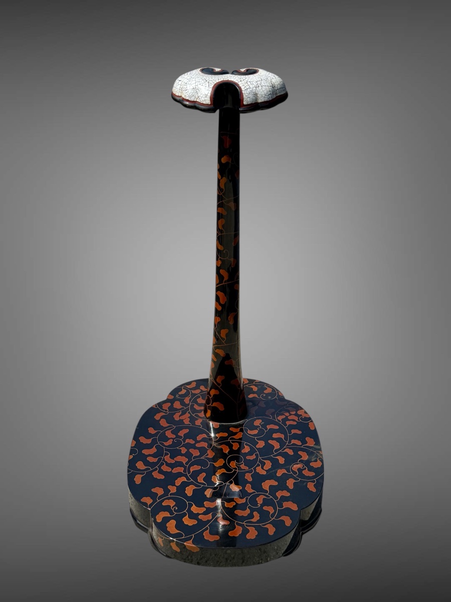 Katanakake en bois laqué et coquille d’oeuf - Période Edo (1603-1868).-photo-3